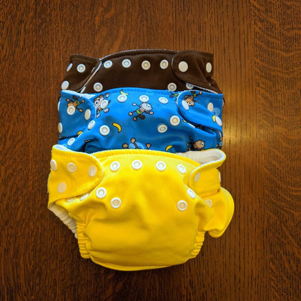 Set of 3 Charlie Banana AIO diapers